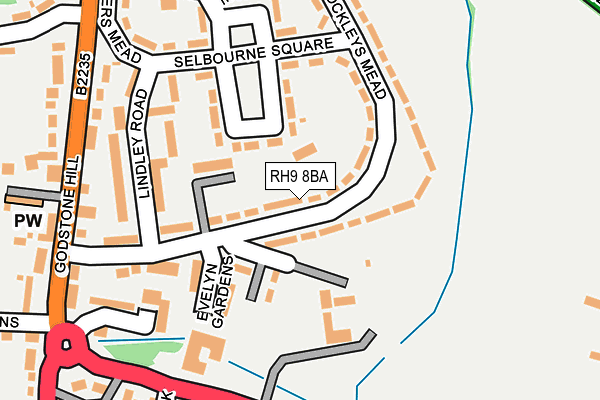 RH9 8BA map - OS OpenMap – Local (Ordnance Survey)