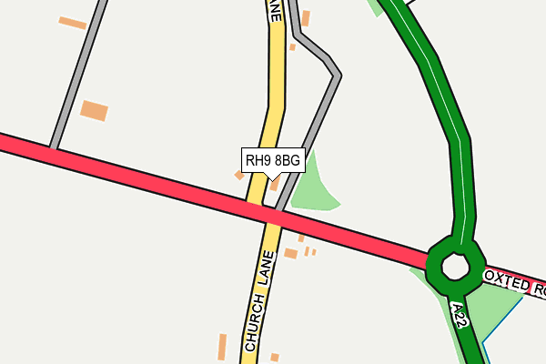 RH9 8BG map - OS OpenMap – Local (Ordnance Survey)