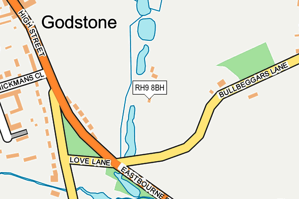 RH9 8BH map - OS OpenMap – Local (Ordnance Survey)