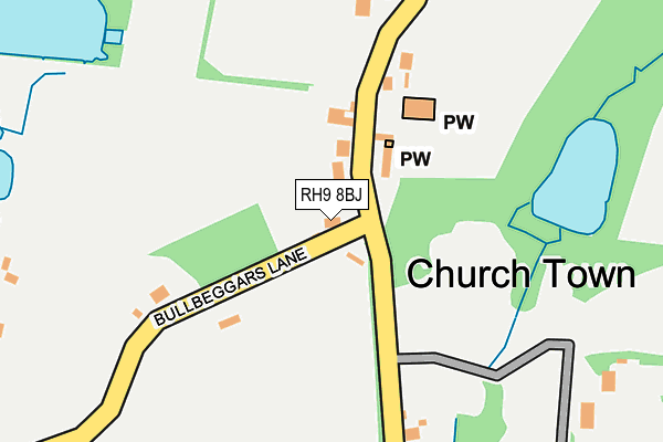 RH9 8BJ map - OS OpenMap – Local (Ordnance Survey)