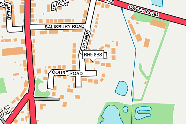 RH9 8BS map - OS OpenMap – Local (Ordnance Survey)