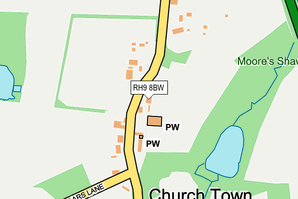 RH9 8BW map - OS OpenMap – Local (Ordnance Survey)
