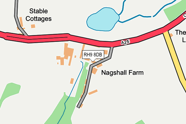 RH9 8DB map - OS OpenMap – Local (Ordnance Survey)