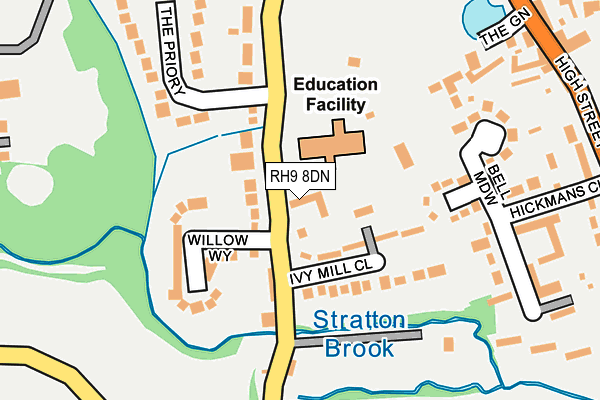 RH9 8DN map - OS OpenMap – Local (Ordnance Survey)