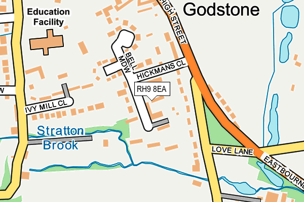 RH9 8EA map - OS OpenMap – Local (Ordnance Survey)