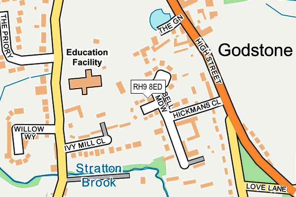 RH9 8ED map - OS OpenMap – Local (Ordnance Survey)