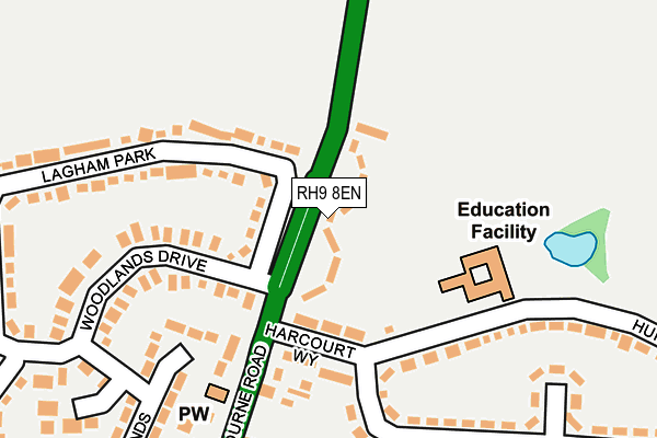 RH9 8EN map - OS OpenMap – Local (Ordnance Survey)