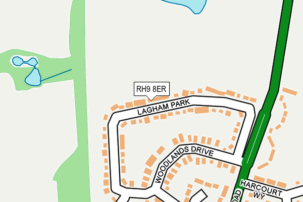 RH9 8ER map - OS OpenMap – Local (Ordnance Survey)