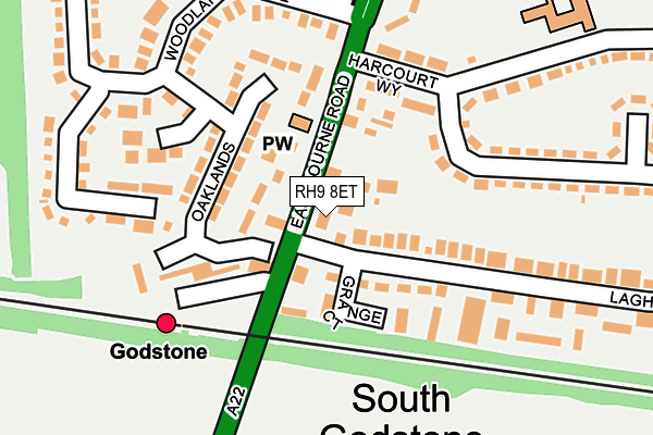 RH9 8ET map - OS OpenMap – Local (Ordnance Survey)