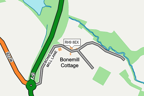 RH9 8EX map - OS OpenMap – Local (Ordnance Survey)