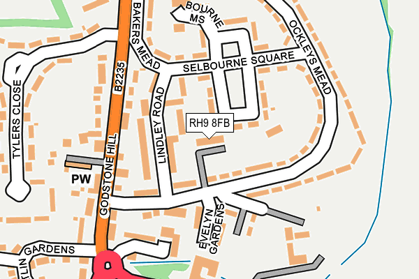 RH9 8FB map - OS OpenMap – Local (Ordnance Survey)