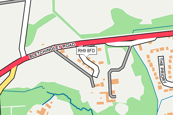 RH9 8FD map - OS OpenMap – Local (Ordnance Survey)