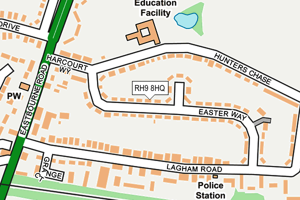 RH9 8HQ map - OS OpenMap – Local (Ordnance Survey)