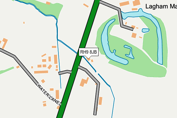 RH9 8JB map - OS OpenMap – Local (Ordnance Survey)