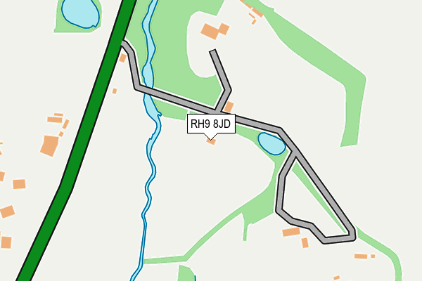 RH9 8JD map - OS OpenMap – Local (Ordnance Survey)