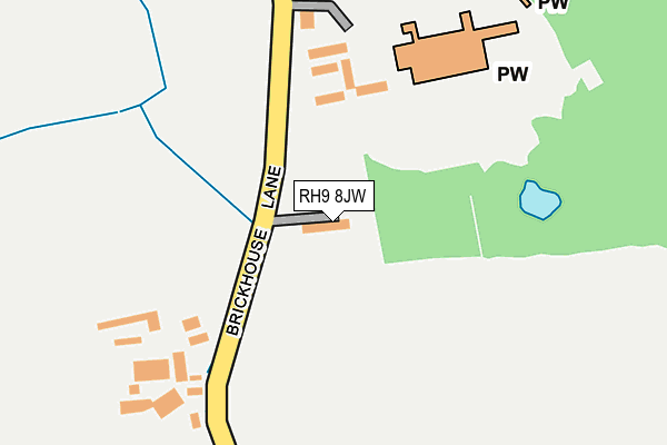 RH9 8JW map - OS OpenMap – Local (Ordnance Survey)