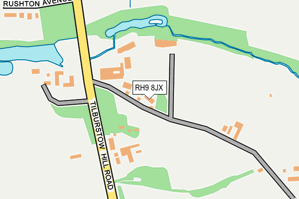 RH9 8JX map - OS OpenMap – Local (Ordnance Survey)