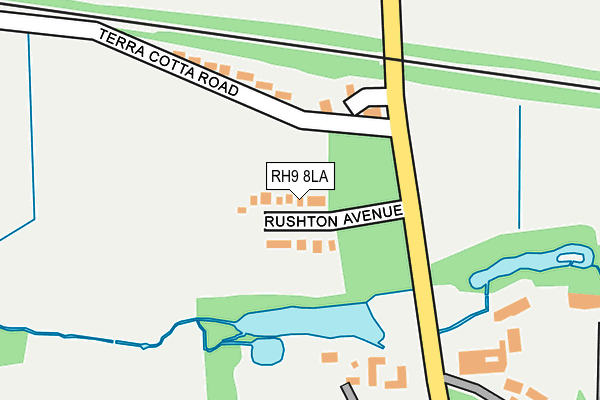 RH9 8LA map - OS OpenMap – Local (Ordnance Survey)