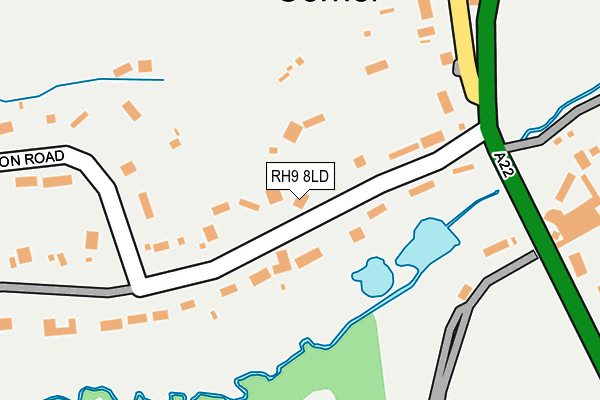 RH9 8LD map - OS OpenMap – Local (Ordnance Survey)