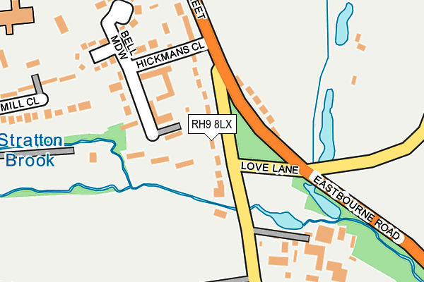 RH9 8LX map - OS OpenMap – Local (Ordnance Survey)