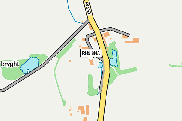 RH9 8NA map - OS OpenMap – Local (Ordnance Survey)