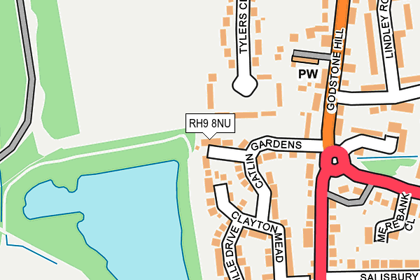 RH9 8NU map - OS OpenMap – Local (Ordnance Survey)