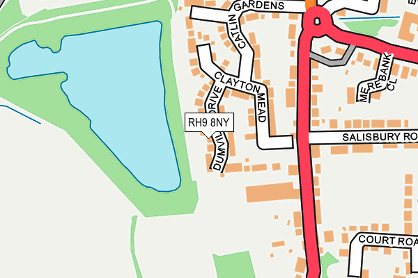 RH9 8NY map - OS OpenMap – Local (Ordnance Survey)