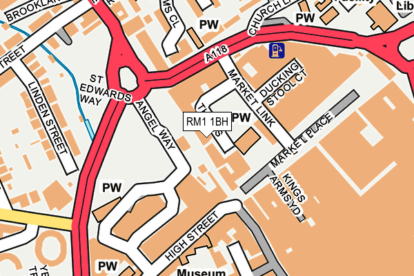 RM1 1BH map - OS OpenMap – Local (Ordnance Survey)