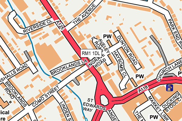 RM1 1DL map - OS OpenMap – Local (Ordnance Survey)