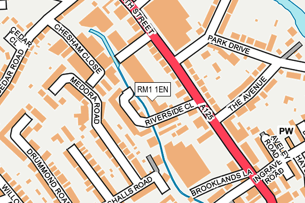 RM1 1EN map - OS OpenMap – Local (Ordnance Survey)