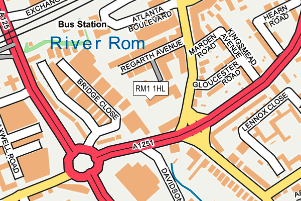 RM1 1HL map - OS OpenMap – Local (Ordnance Survey)