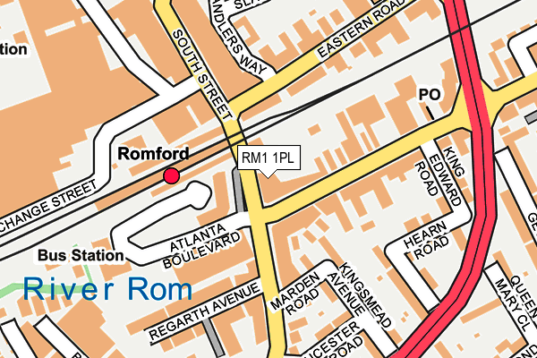 RM1 1PL map - OS OpenMap – Local (Ordnance Survey)