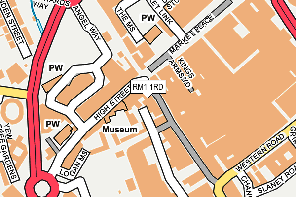 RM1 1RD map - OS OpenMap – Local (Ordnance Survey)