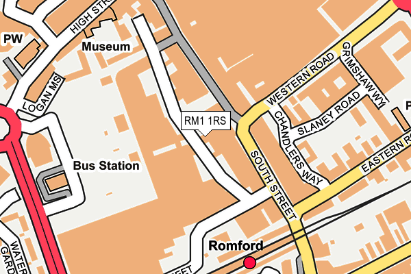 RM1 1RS map - OS OpenMap – Local (Ordnance Survey)