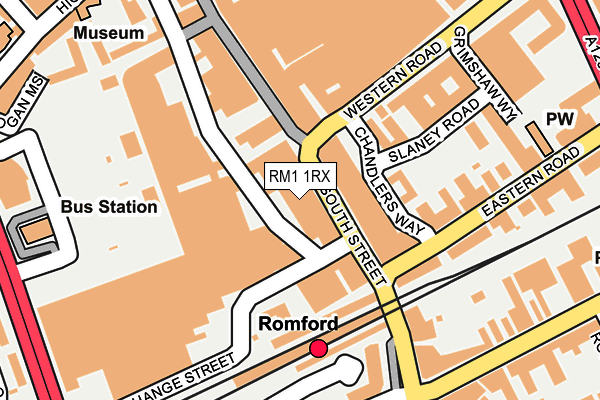 RM1 1RX map - OS OpenMap – Local (Ordnance Survey)