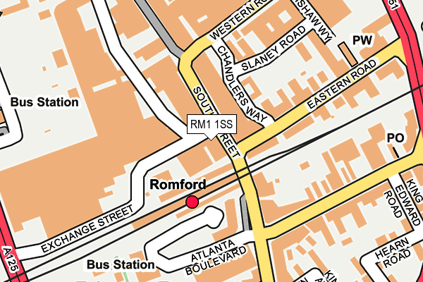 RM1 1SS map - OS OpenMap – Local (Ordnance Survey)