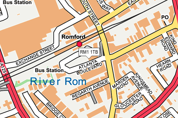 RM1 1TB map - OS OpenMap – Local (Ordnance Survey)