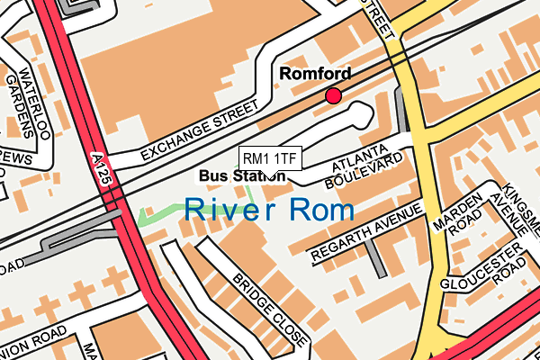 RM1 1TF map - OS OpenMap – Local (Ordnance Survey)