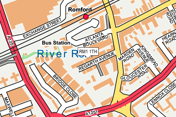 RM1 1TH map - OS OpenMap – Local (Ordnance Survey)