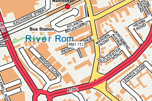 RM1 1TJ map - OS OpenMap – Local (Ordnance Survey)