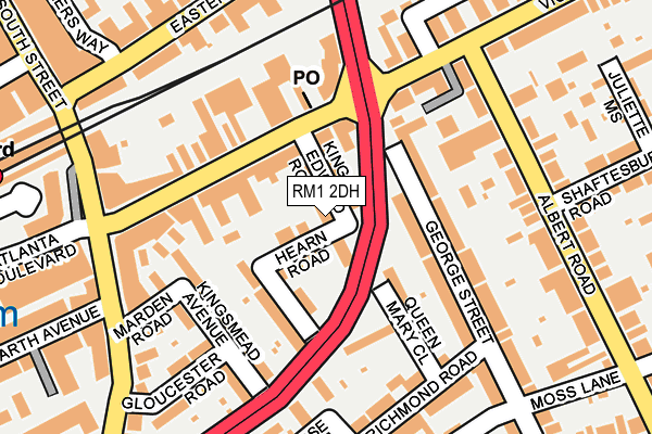 RM1 2DH map - OS OpenMap – Local (Ordnance Survey)