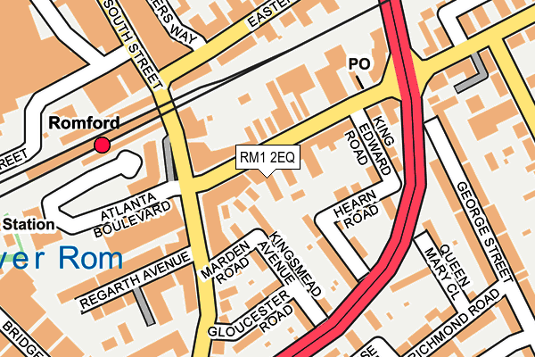 RM1 2EQ map - OS OpenMap – Local (Ordnance Survey)