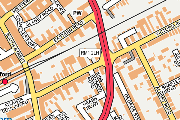 RM1 2LH map - OS OpenMap – Local (Ordnance Survey)