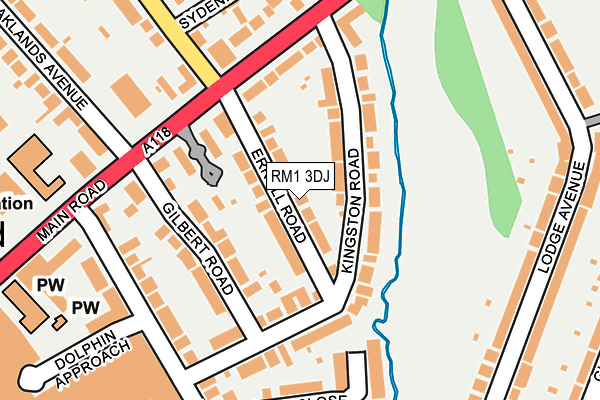 RM1 3DJ map - OS OpenMap – Local (Ordnance Survey)