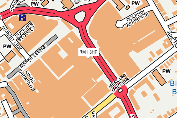 RM1 3HP map - OS OpenMap – Local (Ordnance Survey)