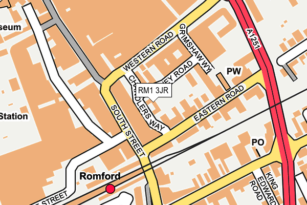 RM1 3JR map - OS OpenMap – Local (Ordnance Survey)