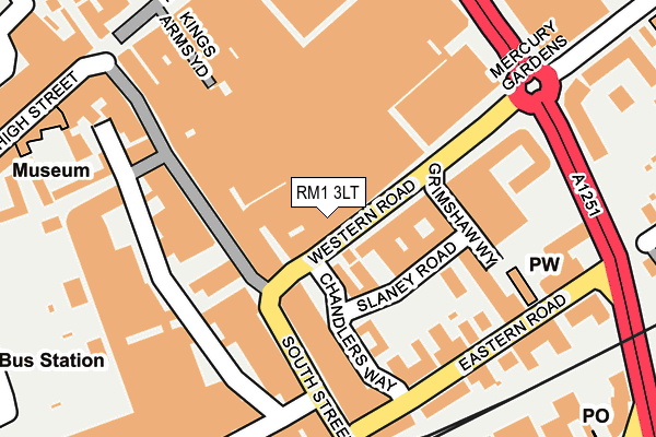RM1 3LT map - OS OpenMap – Local (Ordnance Survey)