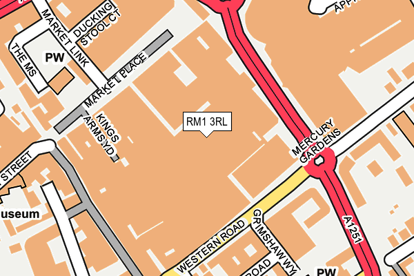 RM1 3RL map - OS OpenMap – Local (Ordnance Survey)