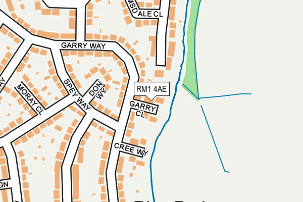 RM1 4AE map - OS OpenMap – Local (Ordnance Survey)
