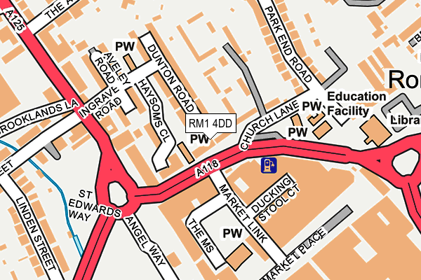 RM1 4DD map - OS OpenMap – Local (Ordnance Survey)